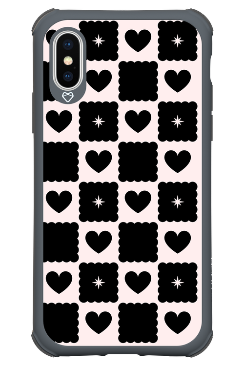 Classic Hearts (Monochrome) - Apple iPhone X