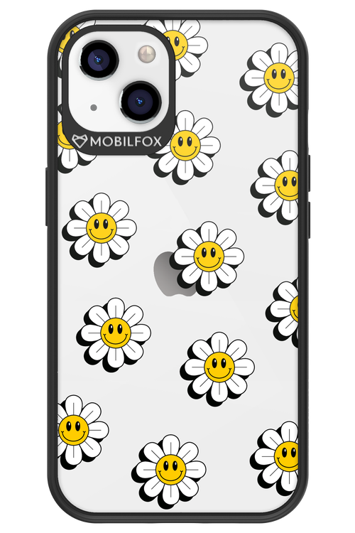 Smiley Flowers Transparent - Apple iPhone 13