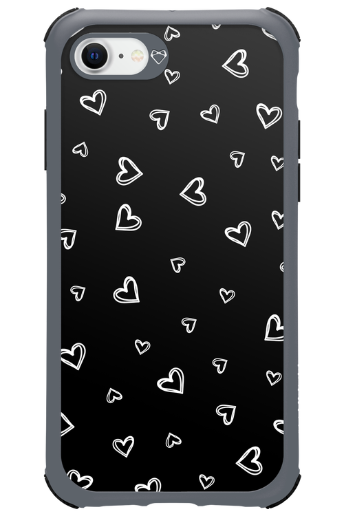 Monochrome Hearts 2.0 - Apple iPhone SE 2022