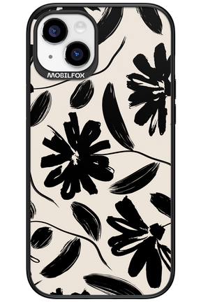 Monochrome Flowerss - Apple iPhone 15 Plus