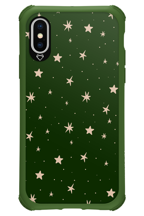 Forest Green Stars - Apple iPhone XS