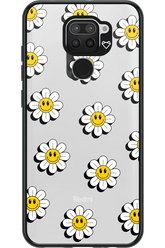 Smiley Flowers Transparent - Xiaomi Redmi Note 9