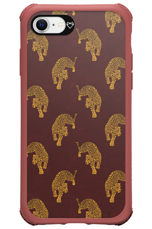 Burgundy Leopard Pattern - Apple iPhone SE 2020
