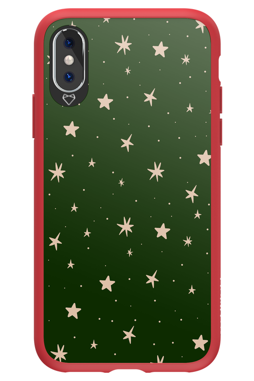 Forest Green Stars - Apple iPhone XS
