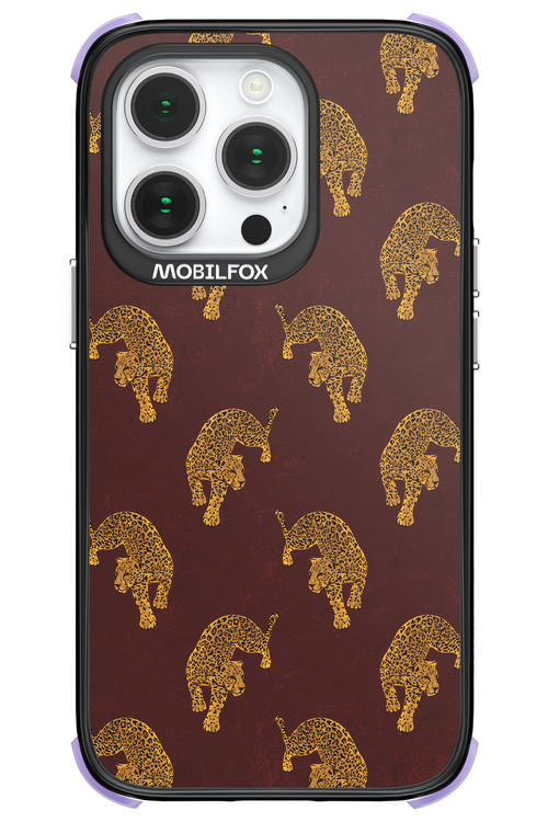 Burgundy Leopard Pattern - Apple iPhone 14 Pro