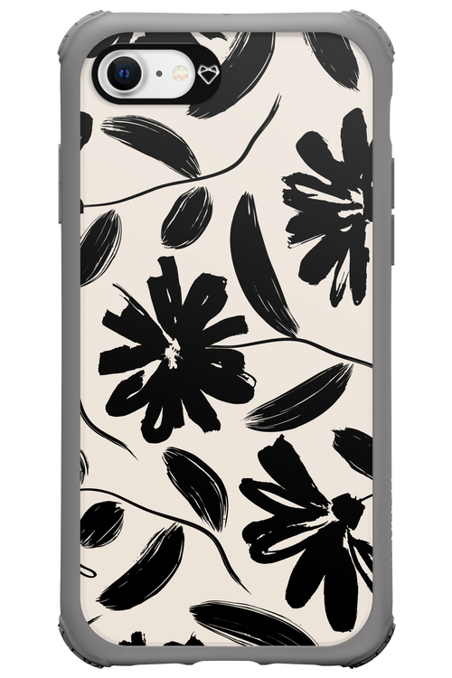 Monochrome Flowerss - Apple iPhone SE 2022