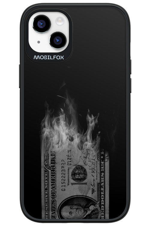 Money Burn B&W - Apple iPhone 14 Plus