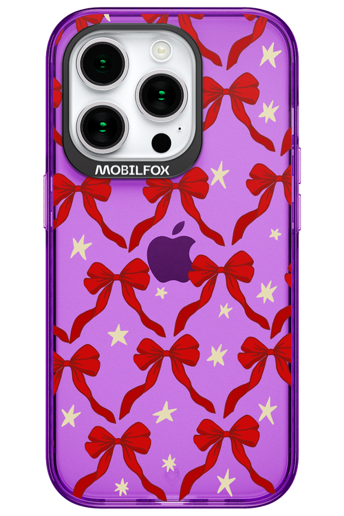 Bow & Stars (Transparent) - Apple iPhone 15 Pro