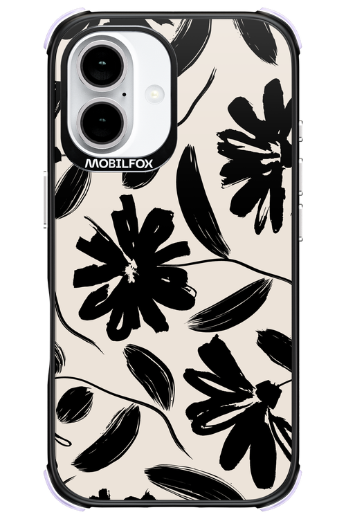 Monochrome Flowerss - Apple iPhone 16