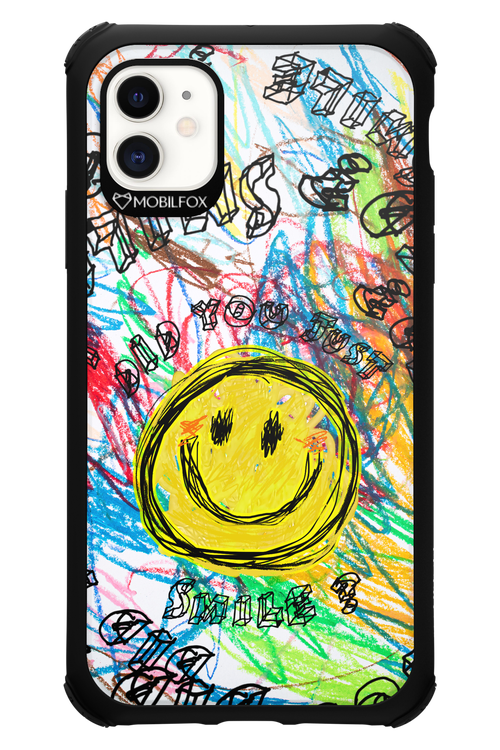 Crayon Smiley Colorful - Apple iPhone 11