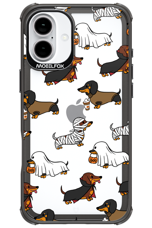 Scary Dachshund (Transparent) - Apple iPhone 16 Plus