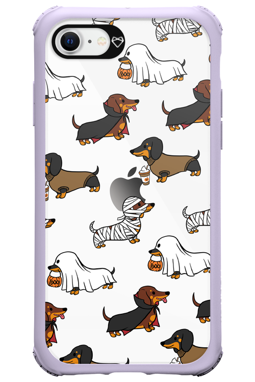 Scary Dachshund (Transparent) - Apple iPhone SE 2020