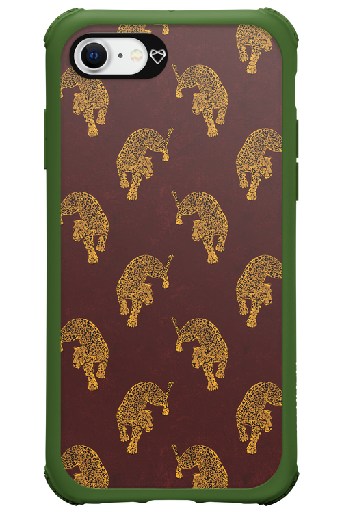 Burgundy Leopard Pattern - Apple iPhone SE 2022