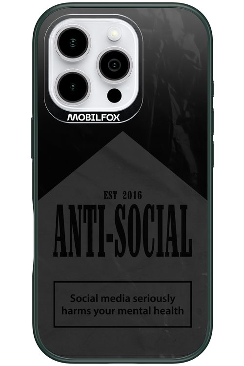 ANTI-SOCIAL (BLVCK) 2.0 - Apple iPhone 16 Pro