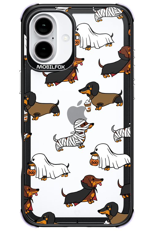 Scary Dachshund (Transparent) - Apple iPhone 16 Plus