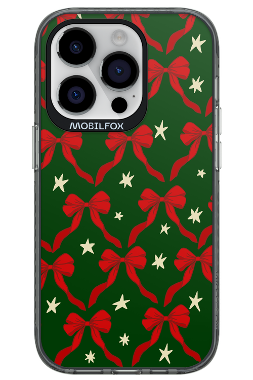 Bow & Stars (Green) - Apple iPhone 14 Pro