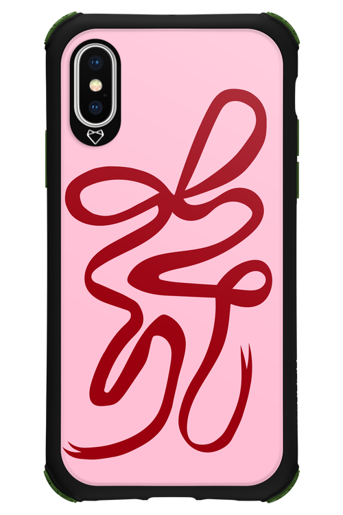 Burgundy Bow - Apple iPhone X