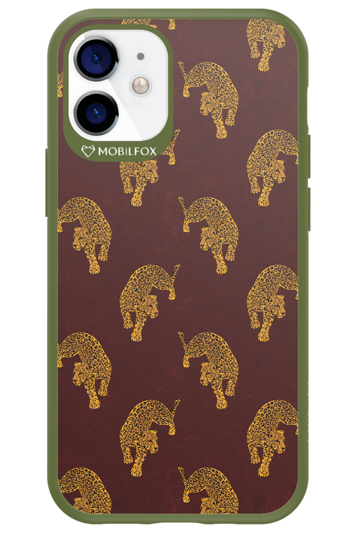 Burgundy Leopard Pattern - Apple iPhone 12 Mini