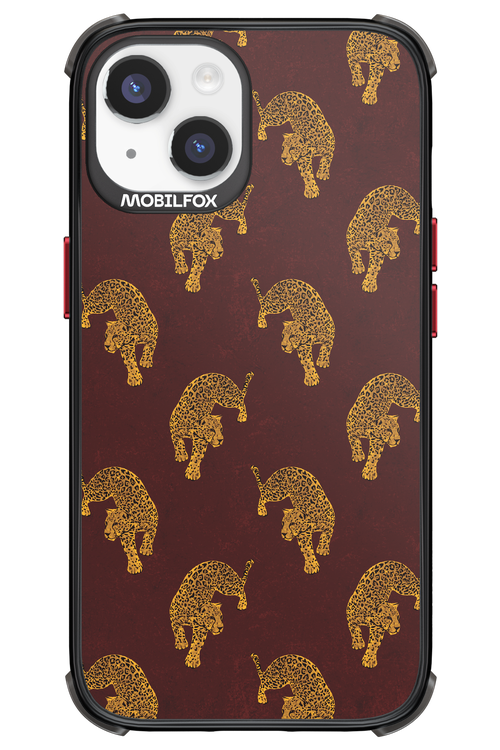 Burgundy Leopard Pattern - Apple iPhone 14