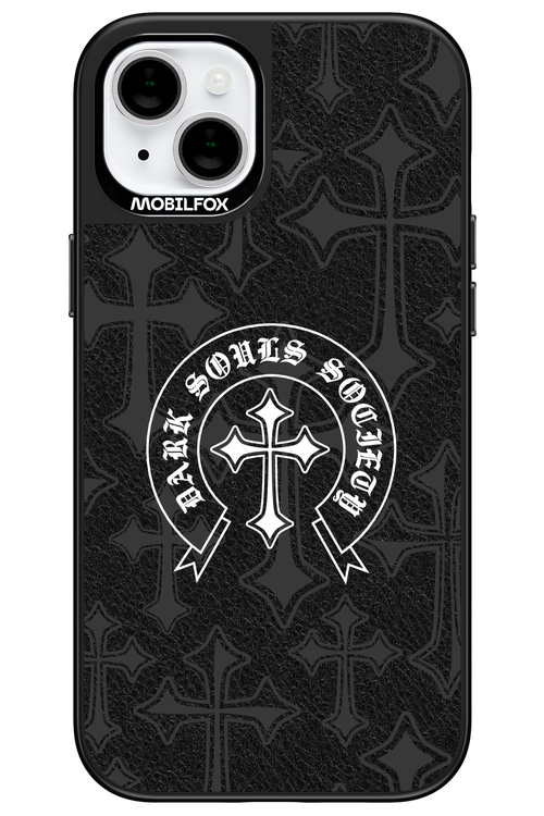 Dark Souls Society (Leather) - Apple iPhone 15 Plus