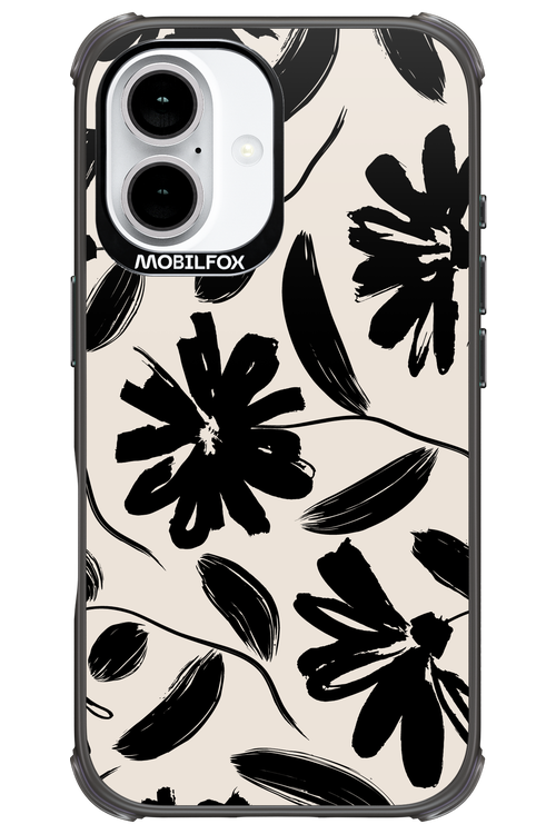 Monochrome Flowerss - Apple iPhone 16