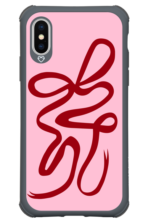Burgundy Bow - Apple iPhone X