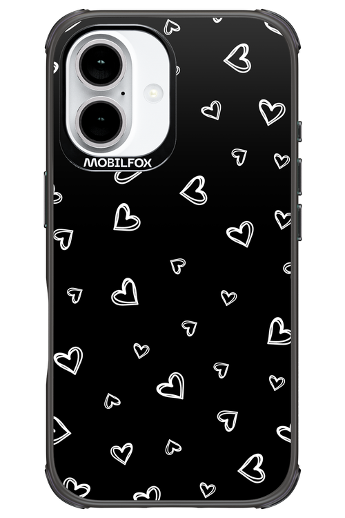 Monochrome Hearts 2.0 - Apple iPhone 16