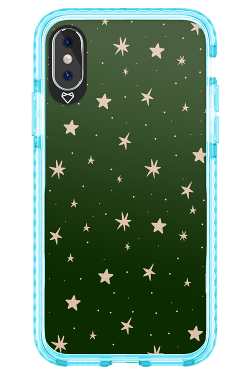 Forest Green Stars - Apple iPhone XS