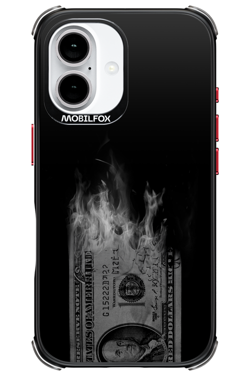 Money Burn B&W - Apple iPhone 16