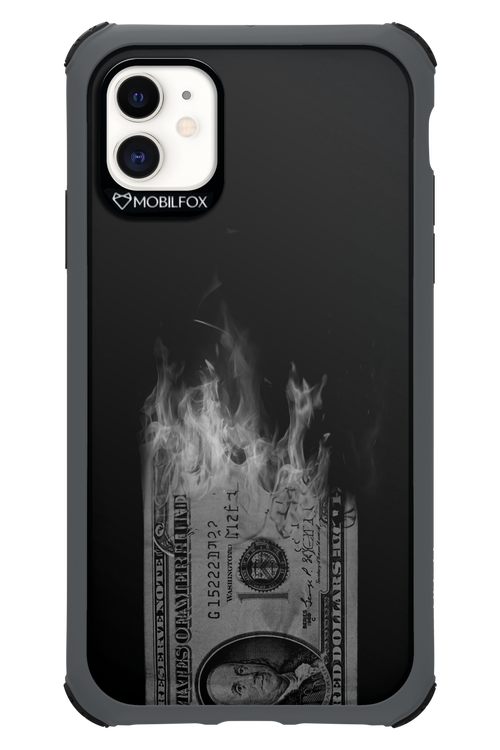 Money Burn B&W - Apple iPhone 11