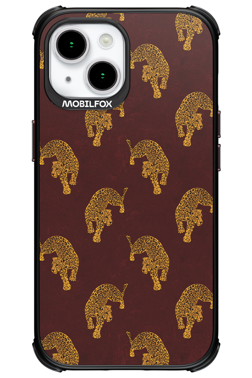 Burgundy Leopard Pattern - Apple iPhone 15