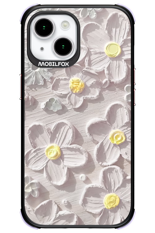 White Flowers - Apple iPhone 15