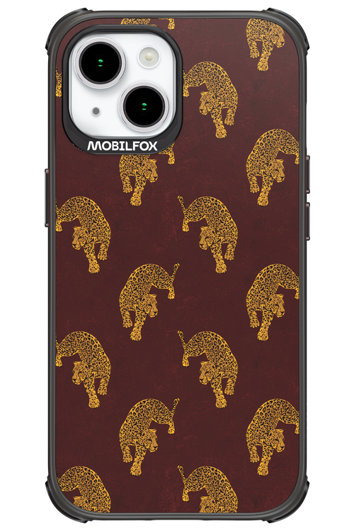 Burgundy Leopard Pattern - Apple iPhone 15