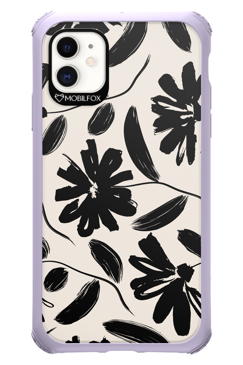 Monochrome Flowerss - Apple iPhone 11