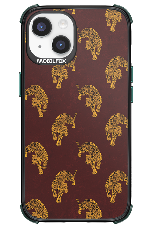 Burgundy Leopard Pattern - Apple iPhone 14
