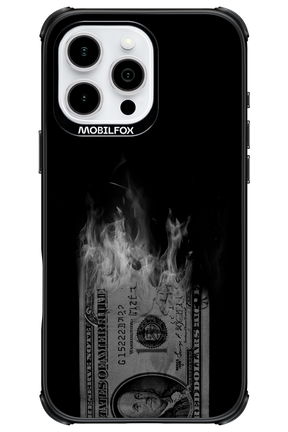 Money Burn B&W - Apple iPhone 16 Pro Max