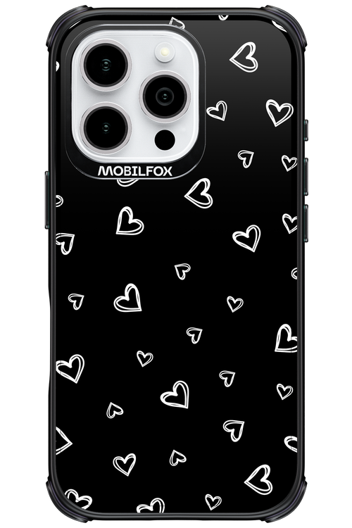 Monochrome Hearts 2.0 - Apple iPhone 16 Pro