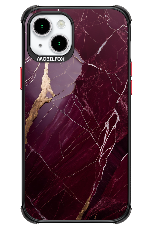 Burgundy Marble - Apple iPhone 15 Plus